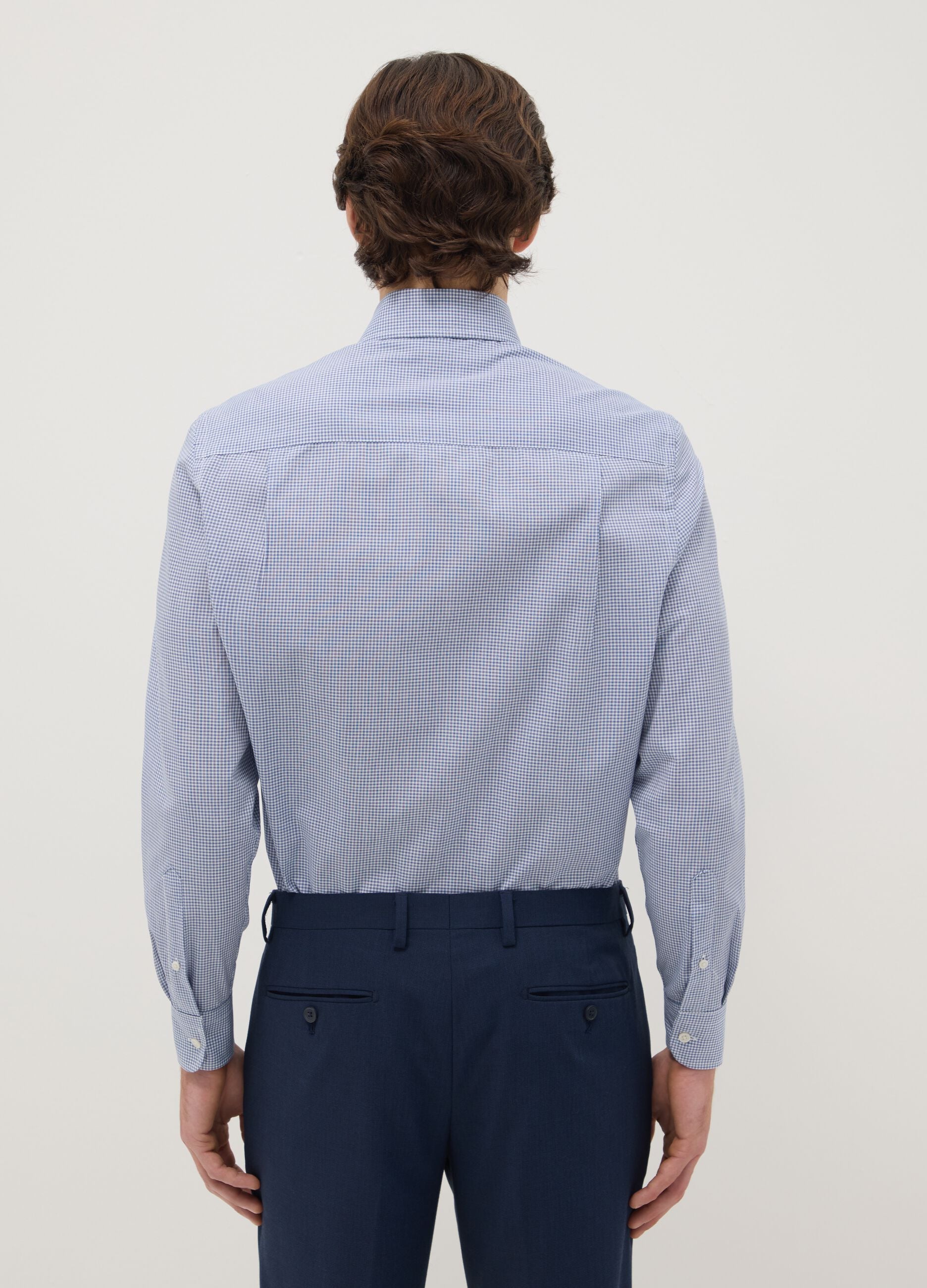 Multicolour Plaid Cotton Blend Slim Fit Easy Iron Shirt