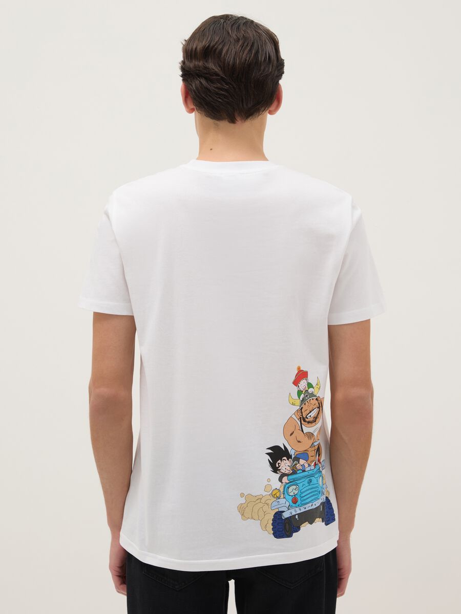 White pure cotton regular fit T-shirt with Dragon Ball print_2