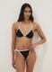 Black and white bikini bottoms in stretch fabric with side ties_0