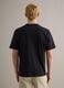 Men's black crew neck t-shirt in pure cotton, relaxed fit_3