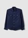 Regular Fit Long-Sleeve Pure Linen Blue Shirt_4