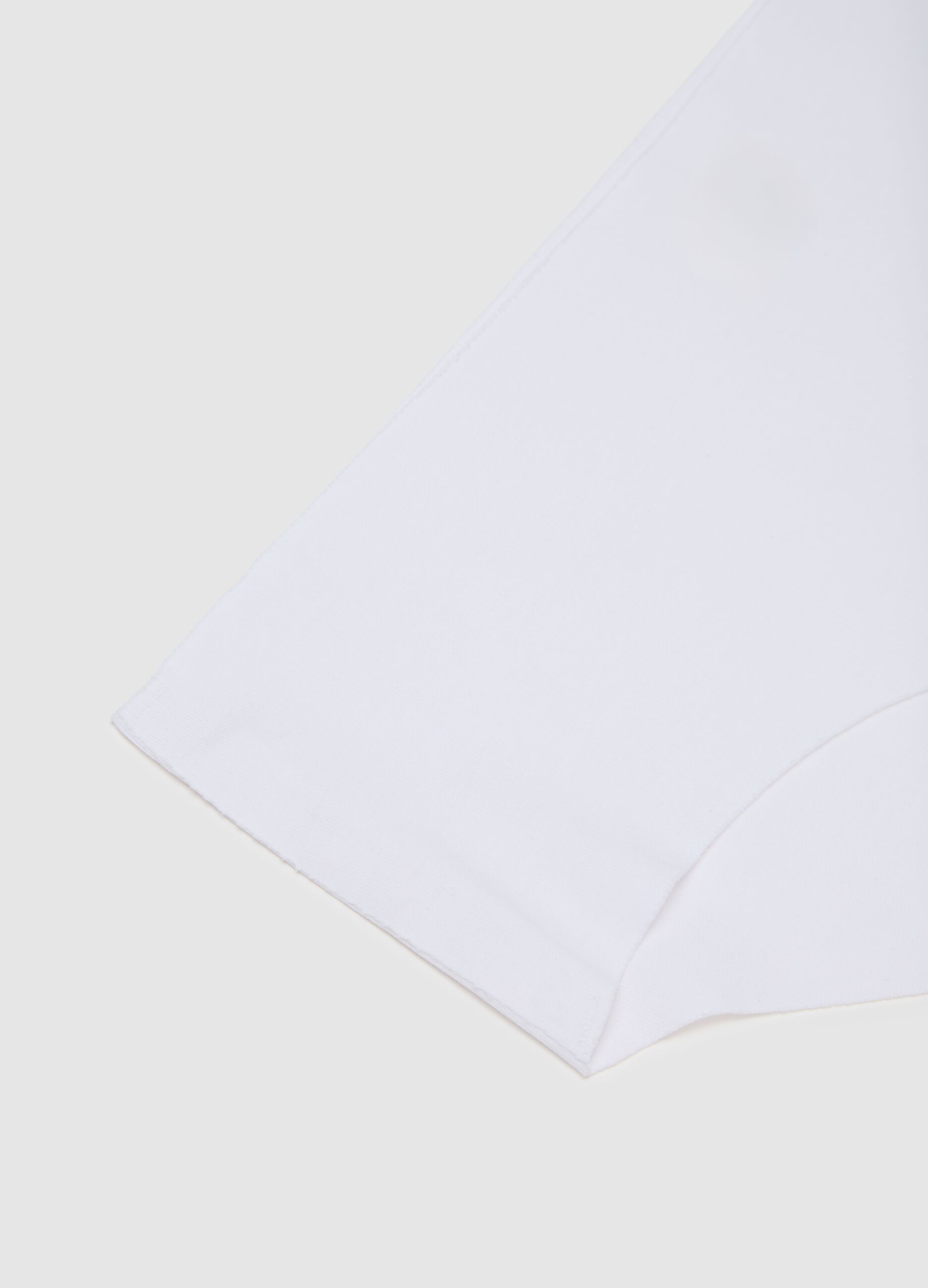 White stretch cotton briefs regular fit
