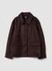 Brown regular-fit jacket with buttons_0