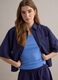 Blue pure cotton shirt with patch pocket, oversized fit_0