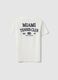 White stretchy cotton oversized fit kids' t-shirt with logo_1