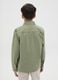 Boys&rsquo; shirt in 100% green cotton with oversized fit and button fastening_2