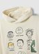 Beige cotton blend regular fit kids sweatshirt with Peanuts_2