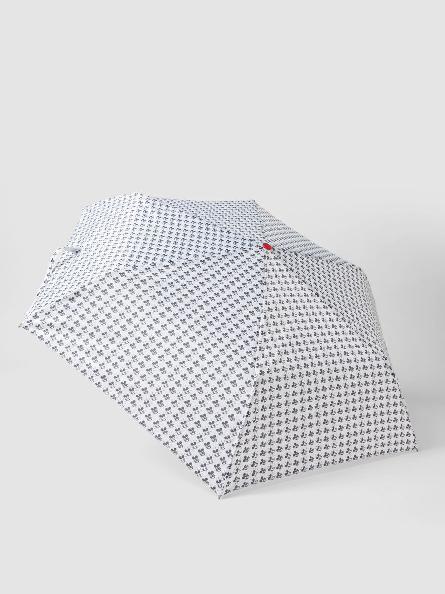 Multicolour umbrella with Mickey Mouse prints and red handle_0