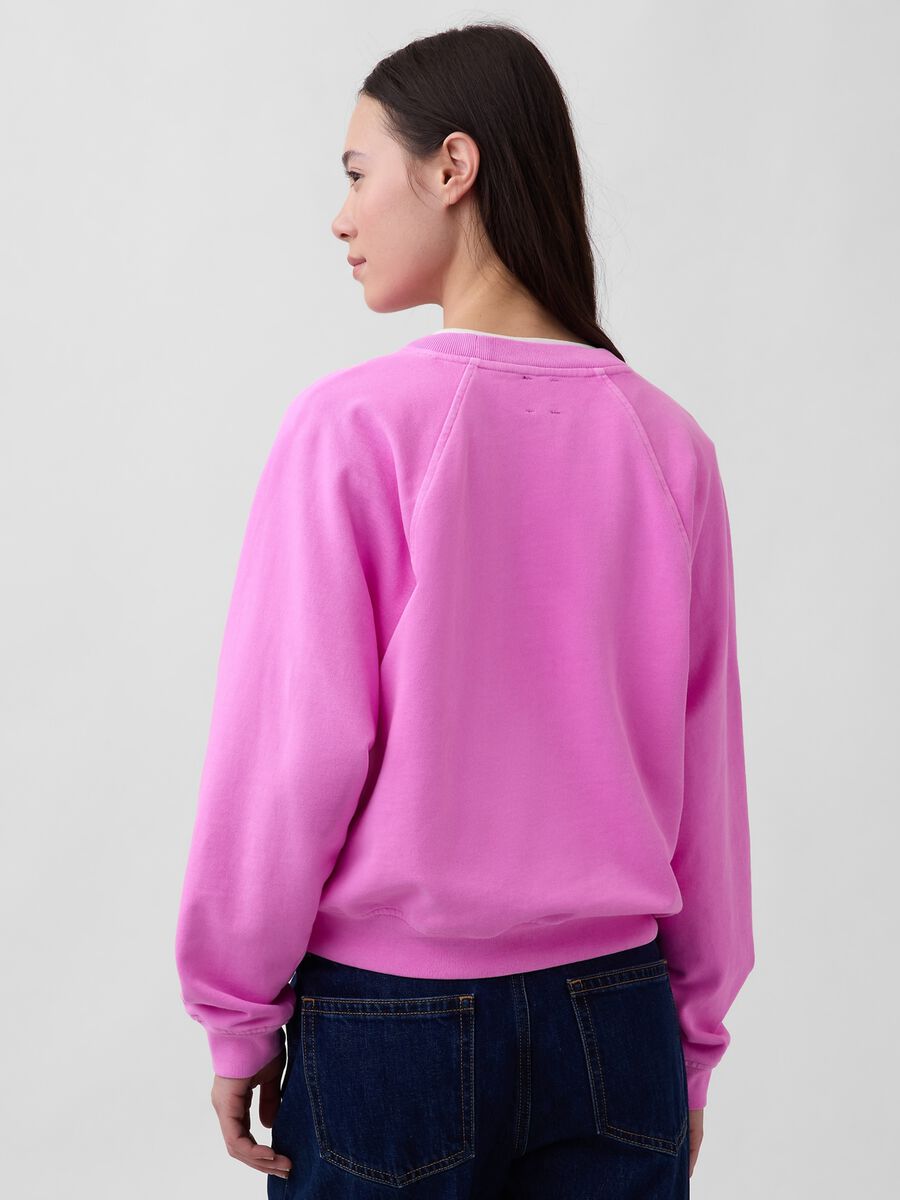 Felpa girocollo in misto cotone con logo GAP_1