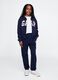 Girls' regular fit cotton-blend blue jogger trousers_0