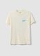 White pure cotton T-shirt with print_4