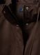 Brown cotton blend regular fit jacket with zip and hood_5