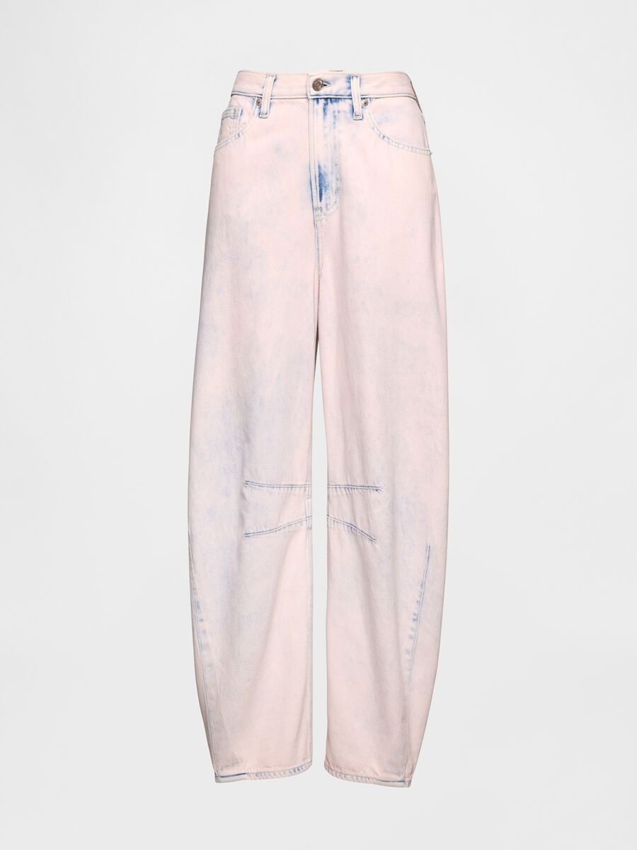 Pink denim trousers with regular fit_6