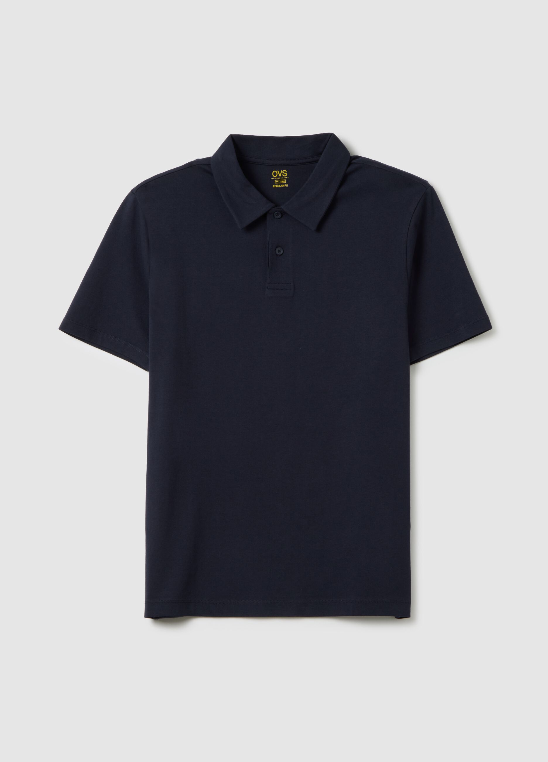 Men&rsquo;s blue polo shirt in 100% cotton with regular fit