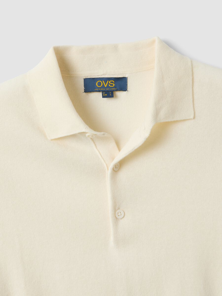 White pure cotton regular fit polo_5