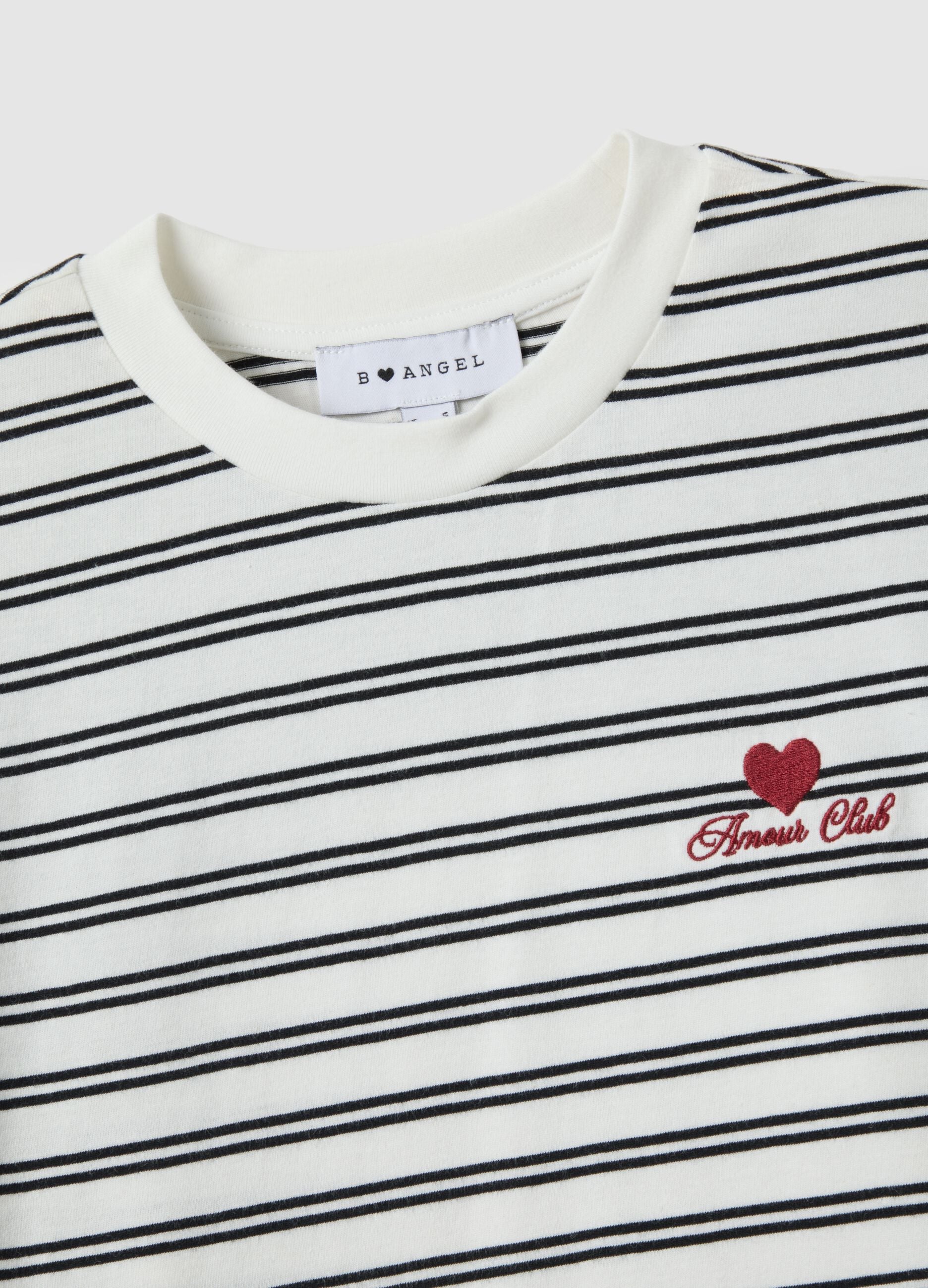Multicolour striped pure cotton t-shirt regular fit