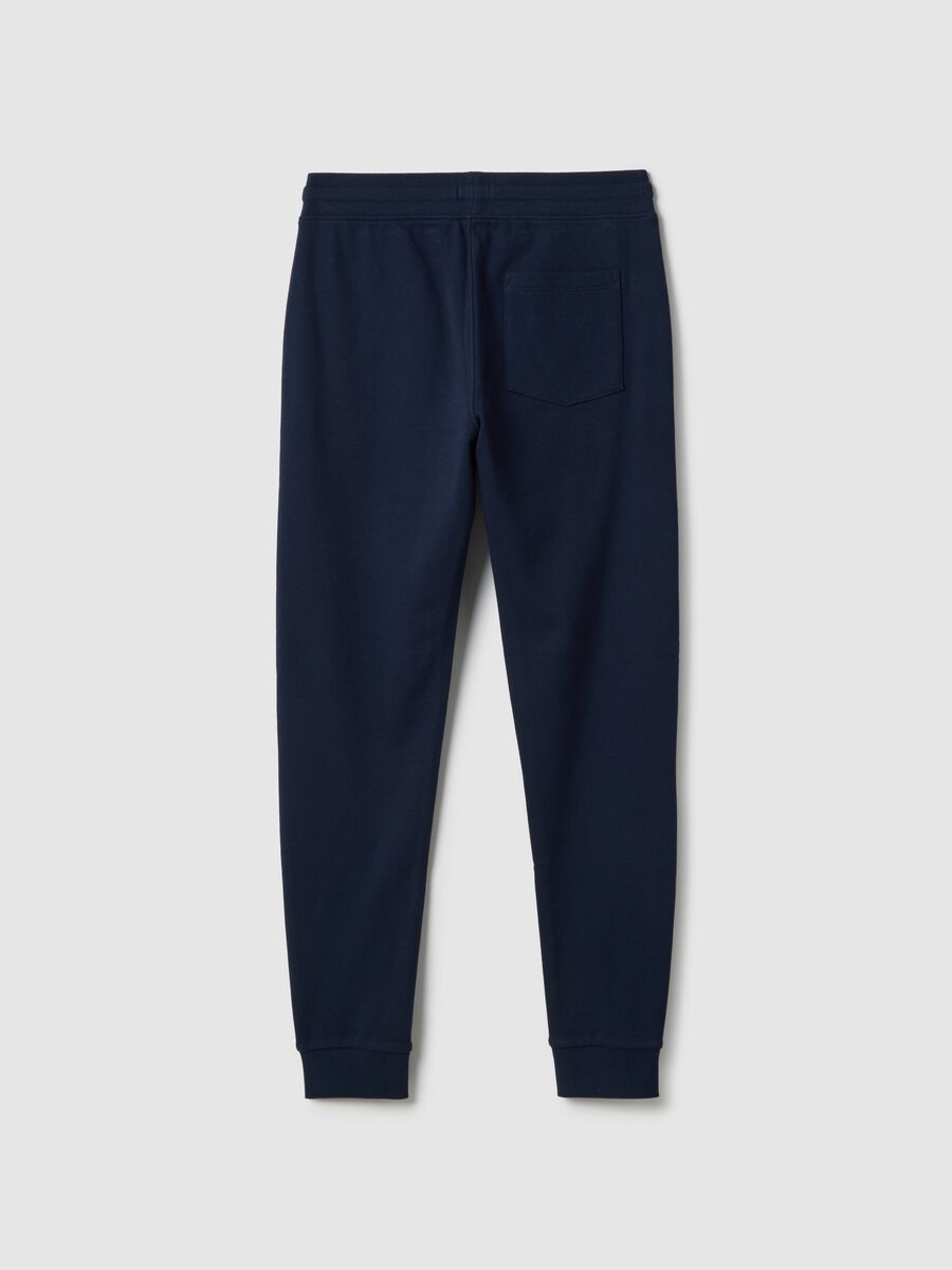 Regular fit boys' blue pure cotton joggers_4