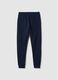 Regular fit boys' blue pure cotton joggers_4