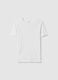 White pure cotton regular fit T-shirt_4