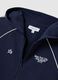 Blue hoodie with zip in cotton blend relaxed fit_5