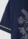 Blue boxy fit pure cotton T-shirt with embroidery_5