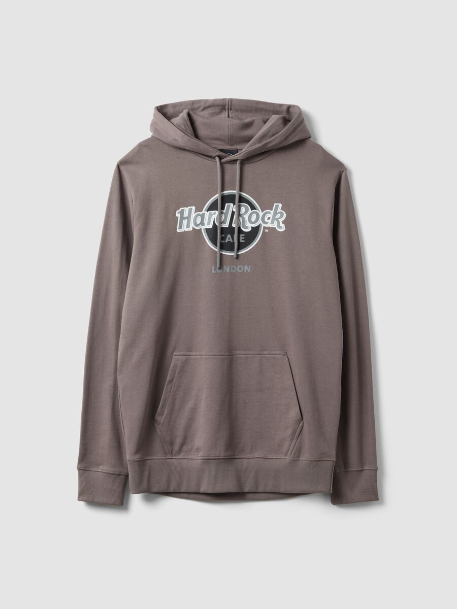 Grey pure cotton regular fit sweatshirt Hard Rock Cafe London_4