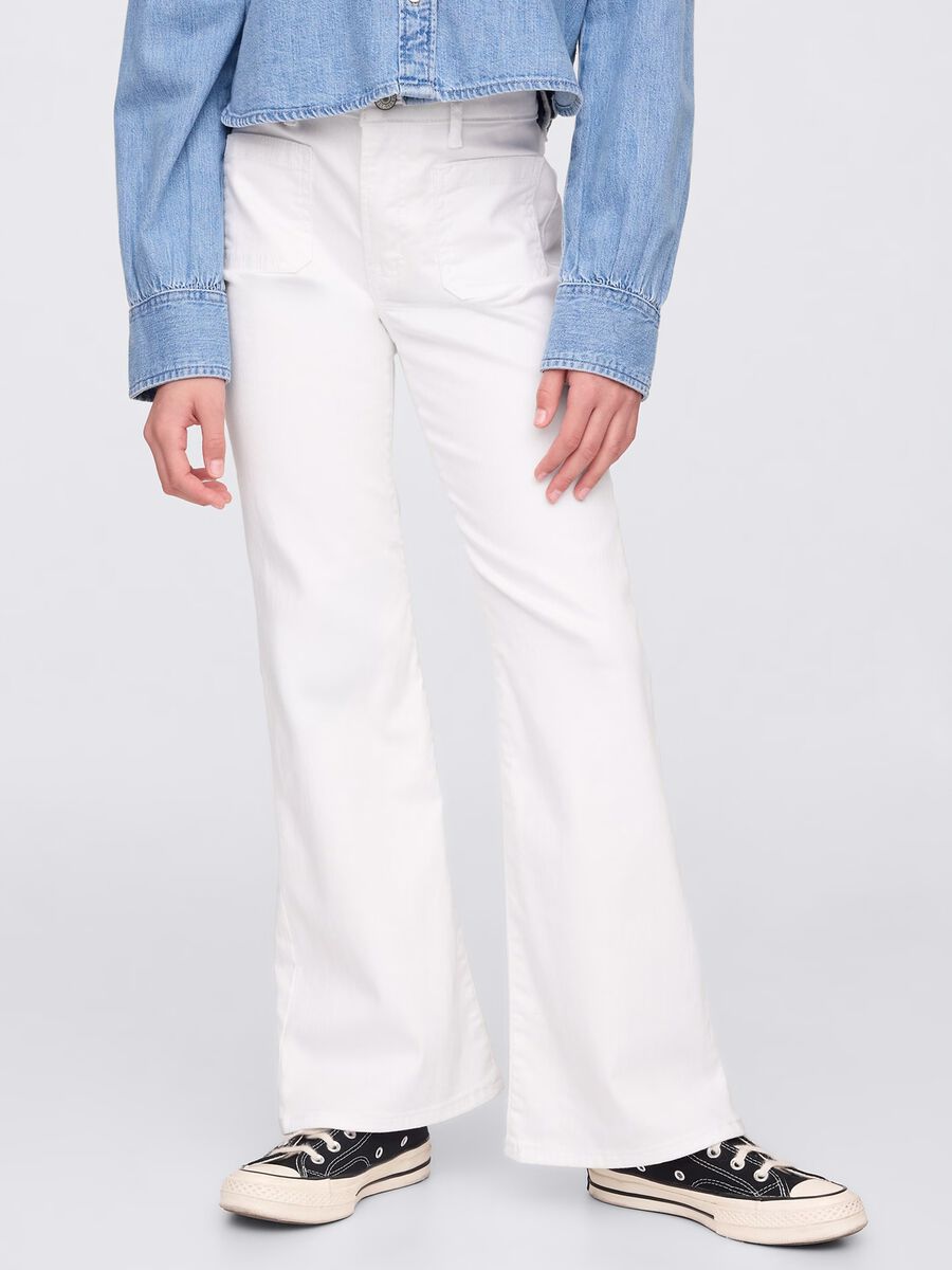 White flared jeans_1