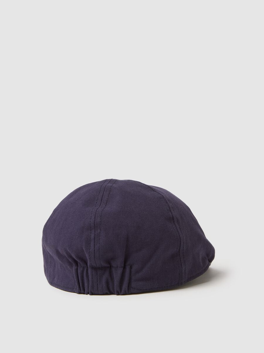 Blue pure cotton flat cap_2
