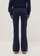 Blue Stretch Cotton Flare Fit Leggings_2