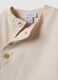 Beige newborn sleepsuit in stretch cotton perfect fit_2