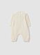White organic cotton baby sleepsuit with Stitch print_1