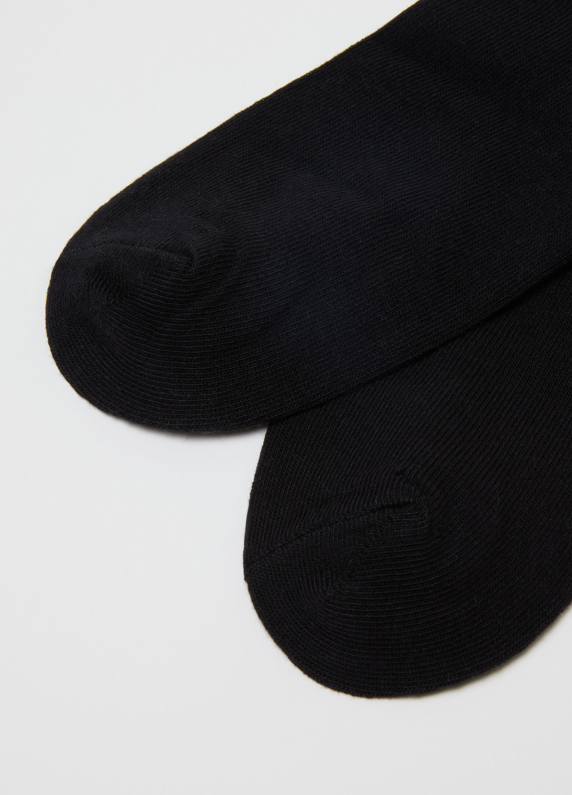 Multipack of black stretch cotton socks with a snug fit