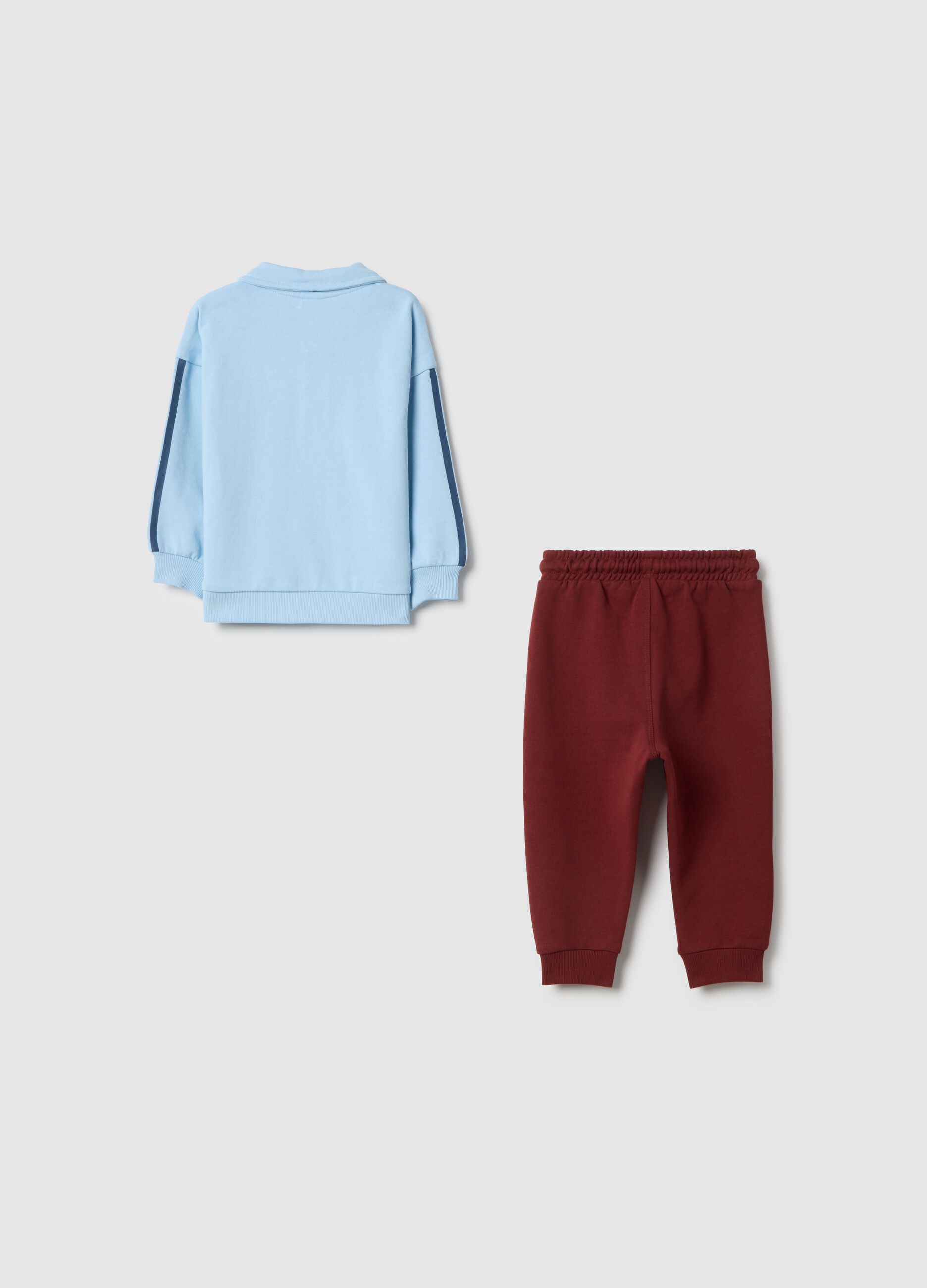 Blue pure cotton children's outfit with Mickey Mouse