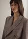 Multicolour viscose and linen mix regular fit blazer_1
