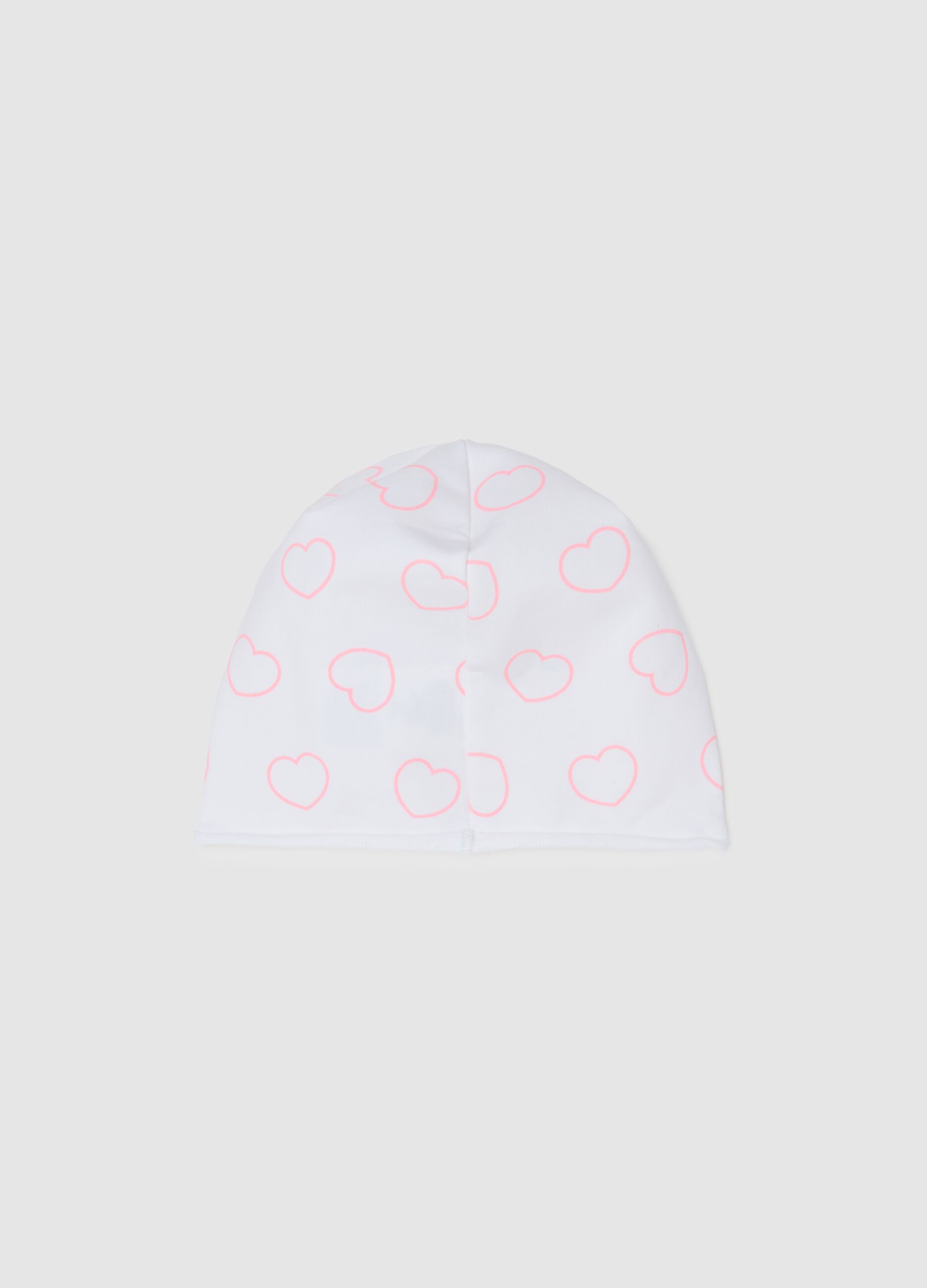 Multicolour Stretch Cotton Hat for Girls with Print