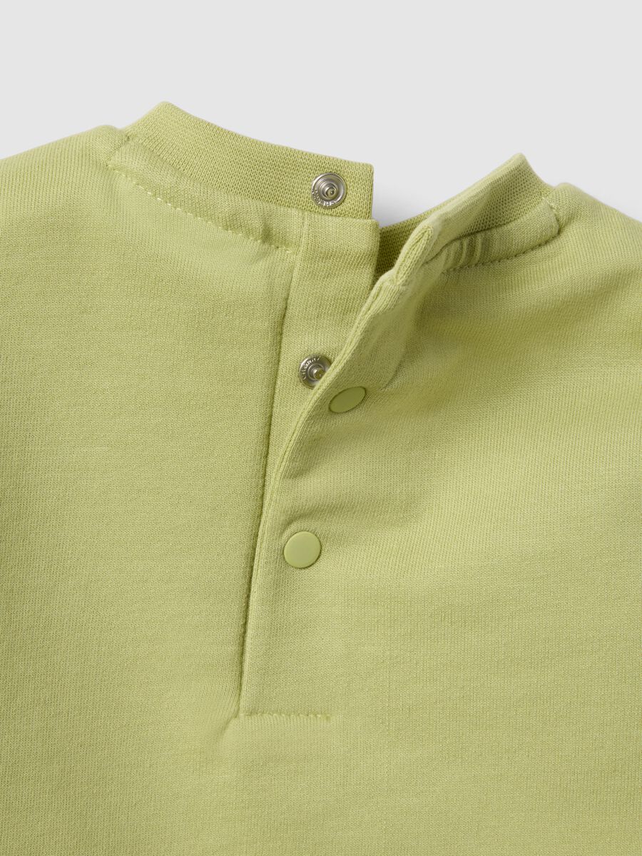Green pure cotton baby sweatshirt and trousers set, regular fit_2