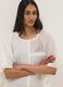 White pure cotton kaftan with lace inserts_0