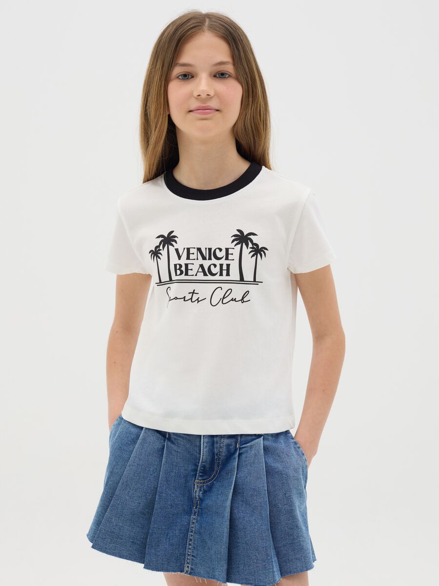White T-shirt with "Venice Beach print"_0