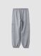 Pantaloni jogger grigi in puro cotone organico con tasche cargo per bambino_1