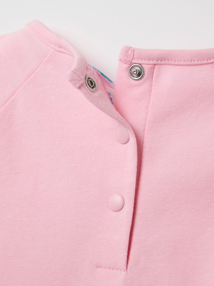 Girls&rsquo; pink regular-fit jogging outfit in cotton_3