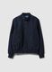 Regular fit blue jacket with zip_4