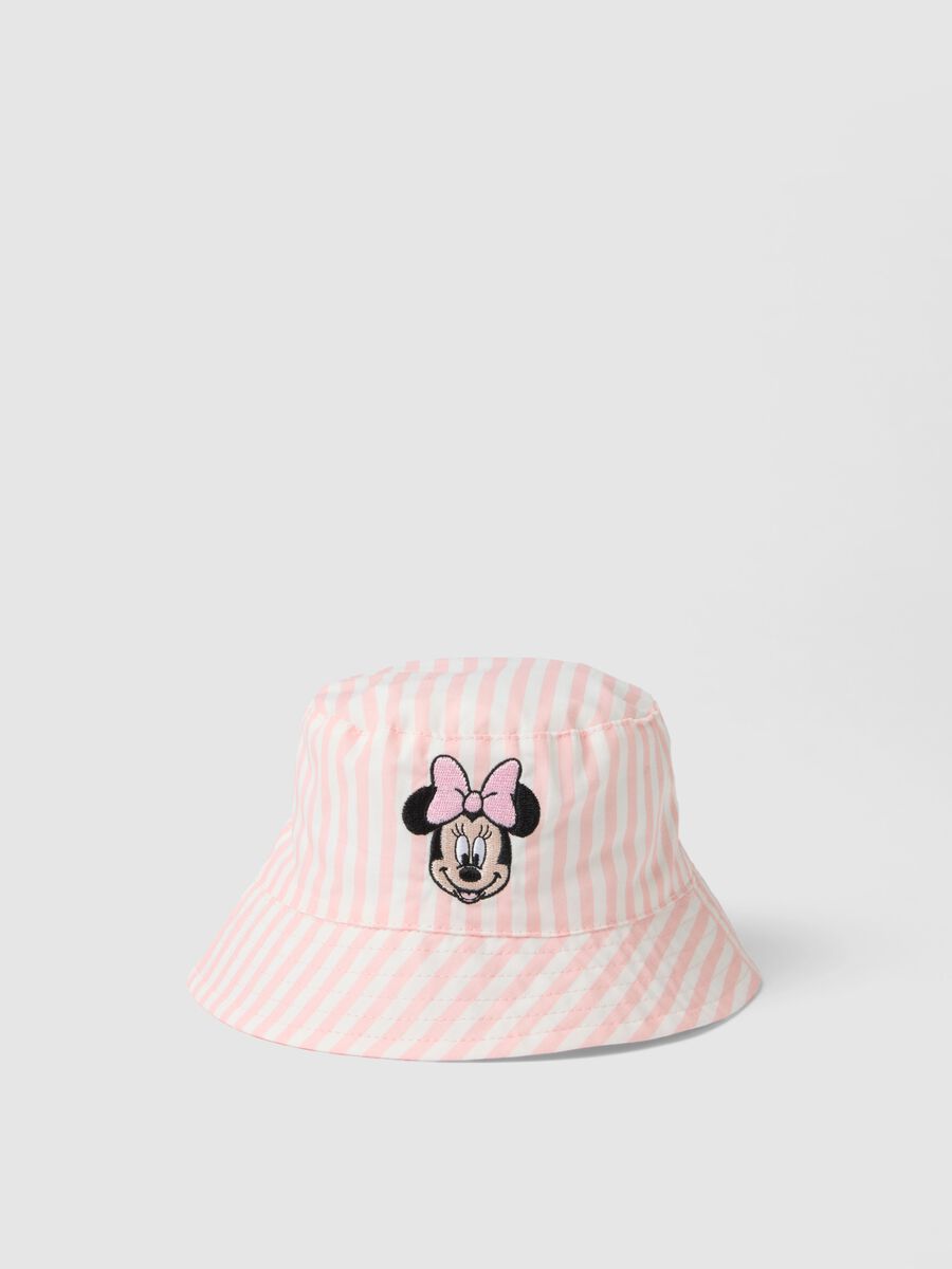 Girls' Multicolour Striped Pure Cotton Hat with Minnie_0