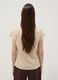 Beige pure cotton T-shirt with broderie anglaise_3