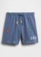 Cotton-blend shorts with robot print_0