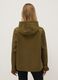 Green cotton blend regular fit jacket with zip and hood_2