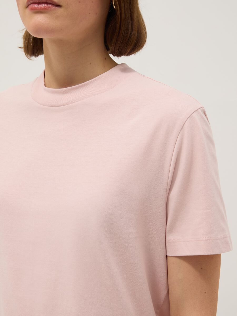 Pink pure cotton T-shirt regular fit_3