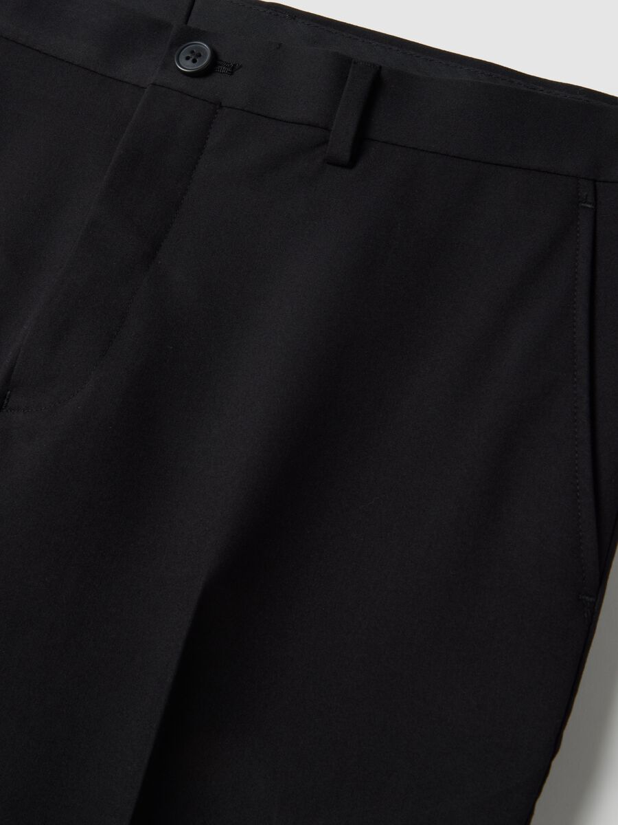 Black elegant slim fit trousers_5