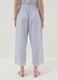 Light blue organic cotton pyjama trousers with broderie anglaise hem_2