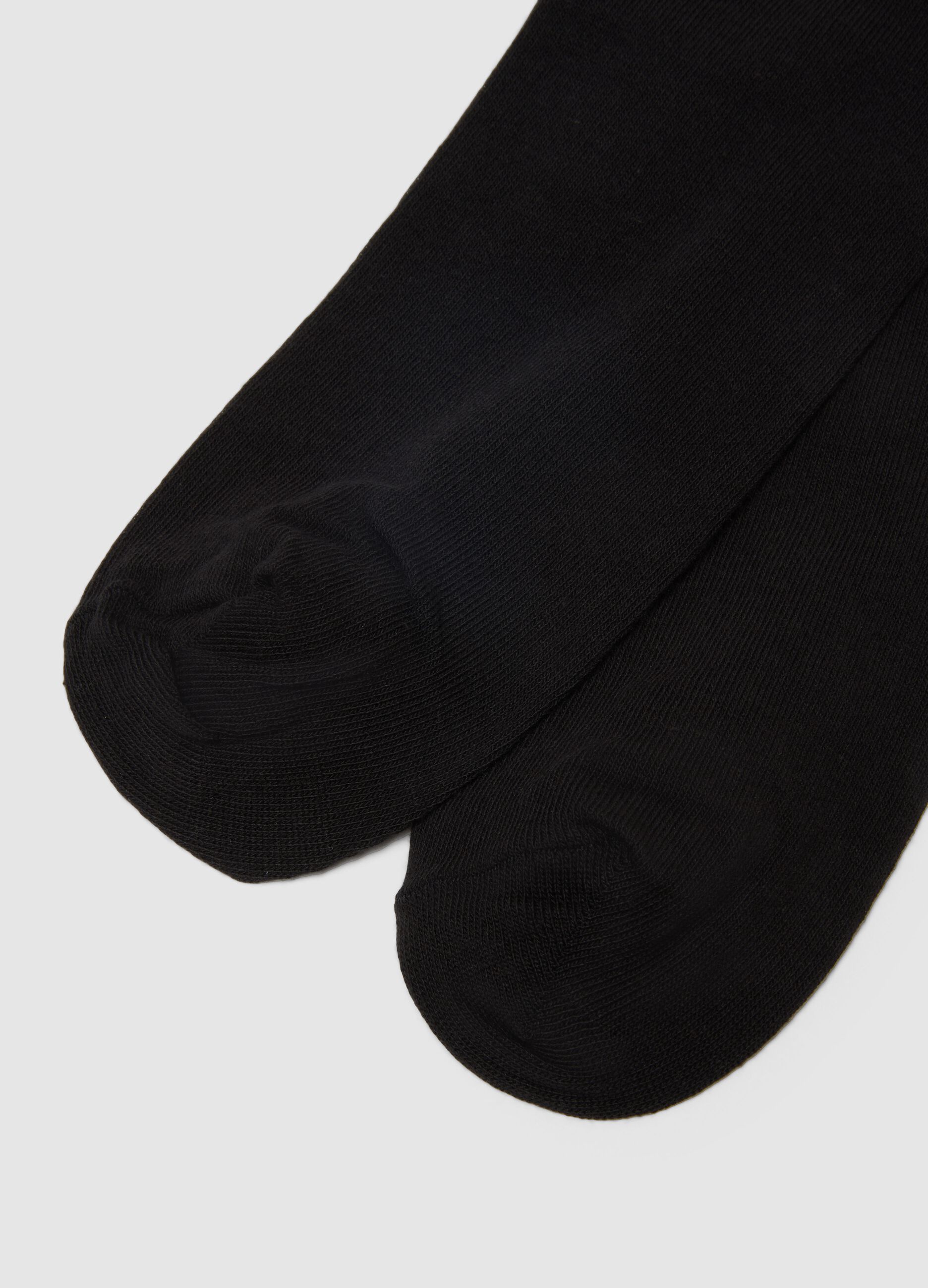 Two-pack of black short cotton blend socks regular fit