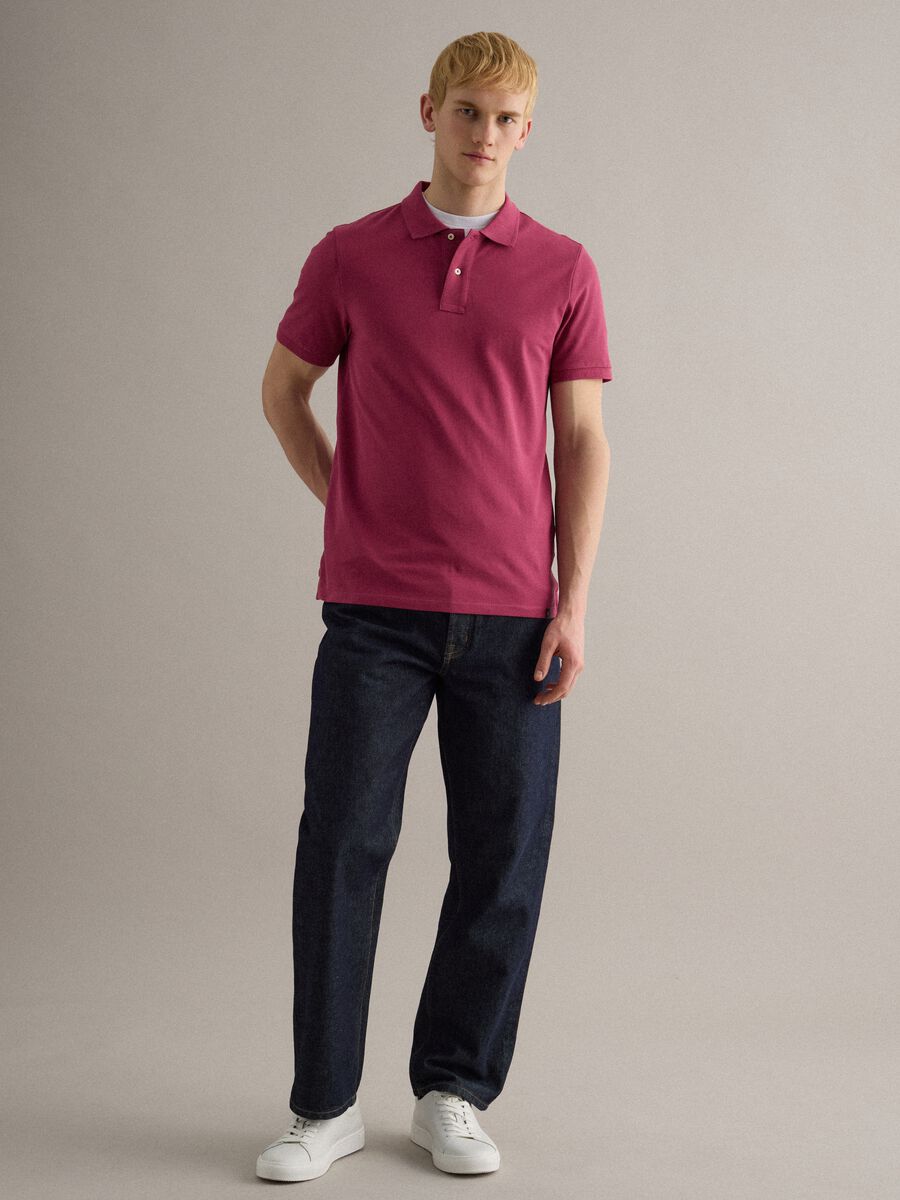 Pink Supima cotton polo shirt, regular fit_1
